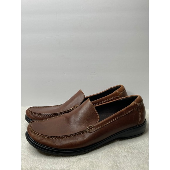Cole Haan Mens Venetian II Loafers Brown Leather Slip On Dress Shoes 12 M Preppy - Picture 2 of 10